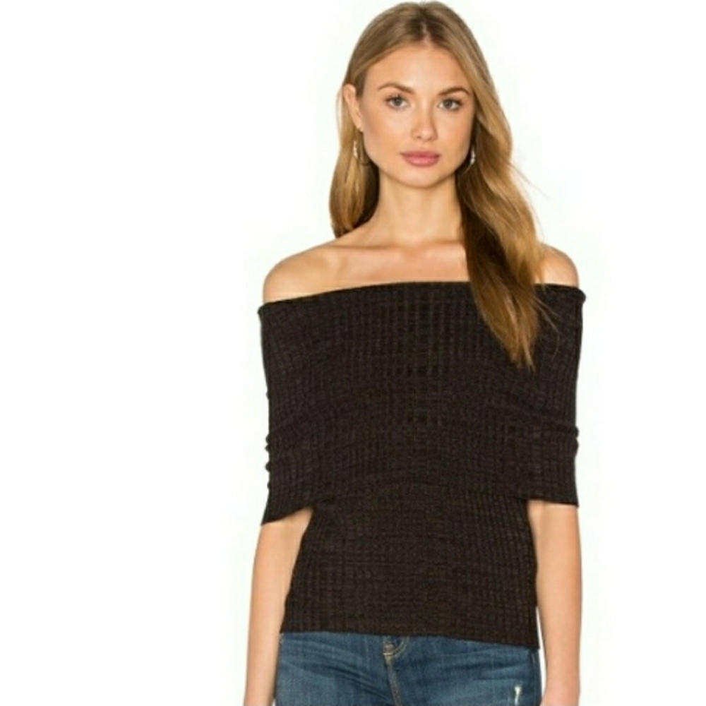 Free People Turtleneck Cowl Off Shoulder